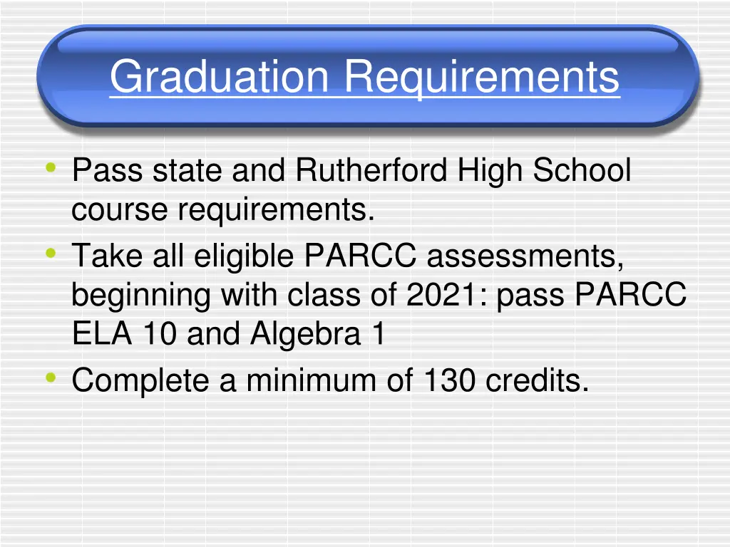 graduation requirements