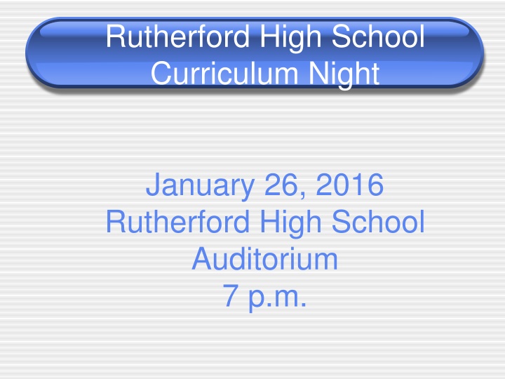 rutherford high school curriculum night