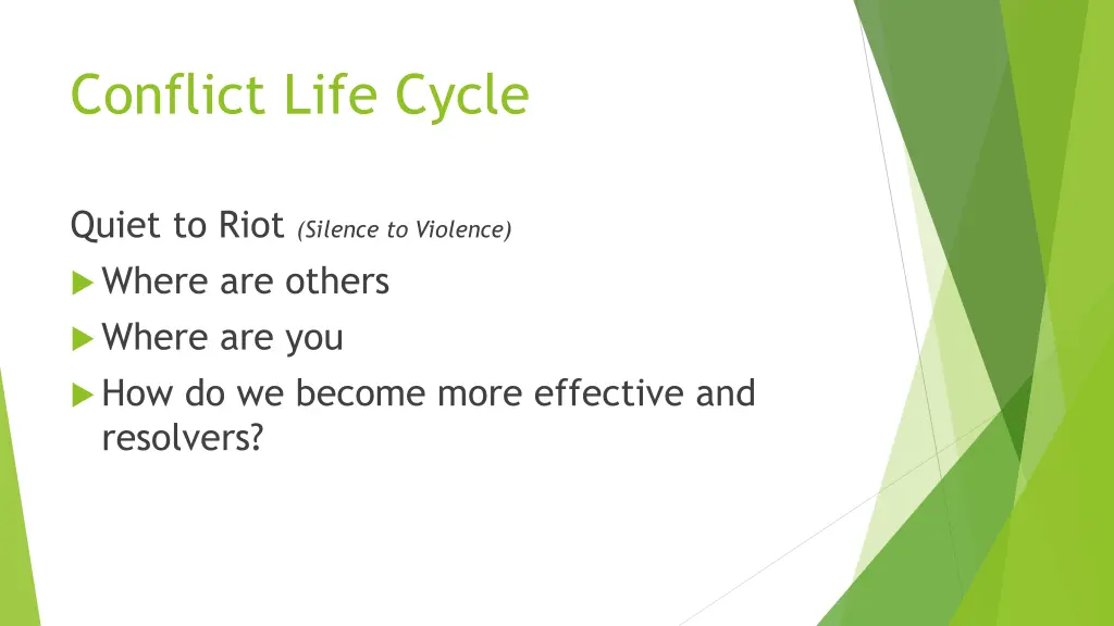 conflict life cycle