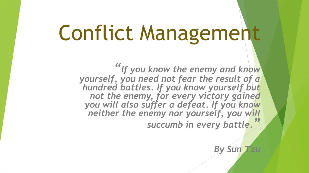 conflict management