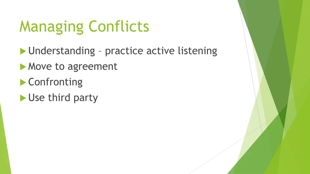 managing conflicts