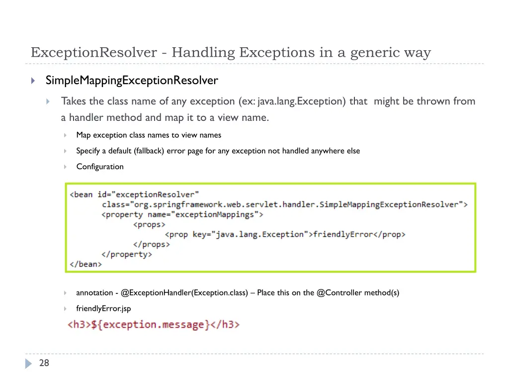 exceptionresolver handling exceptions