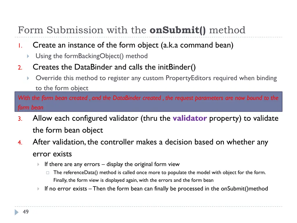 form submission with the onsubmit method