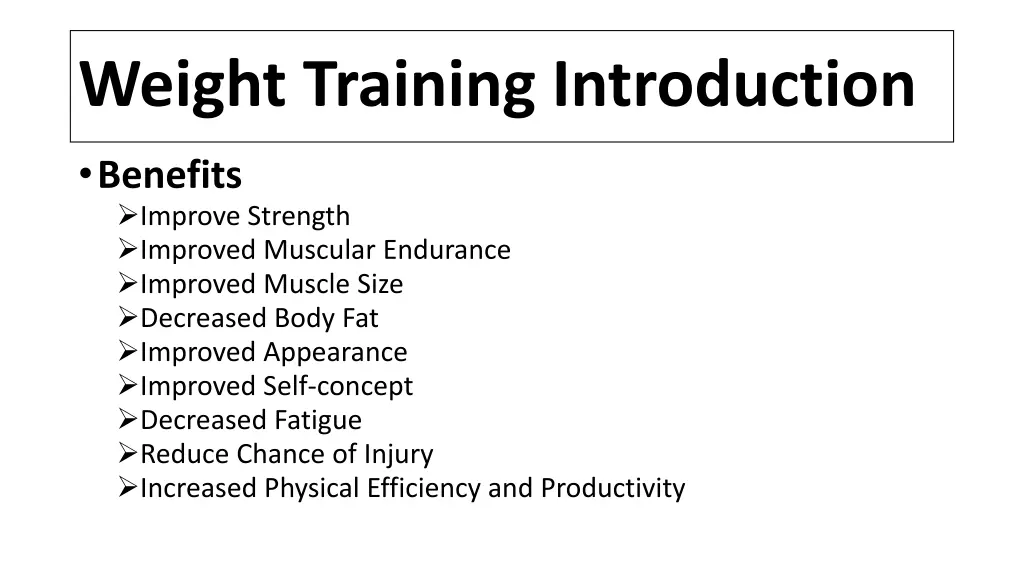 weight training introduction 2