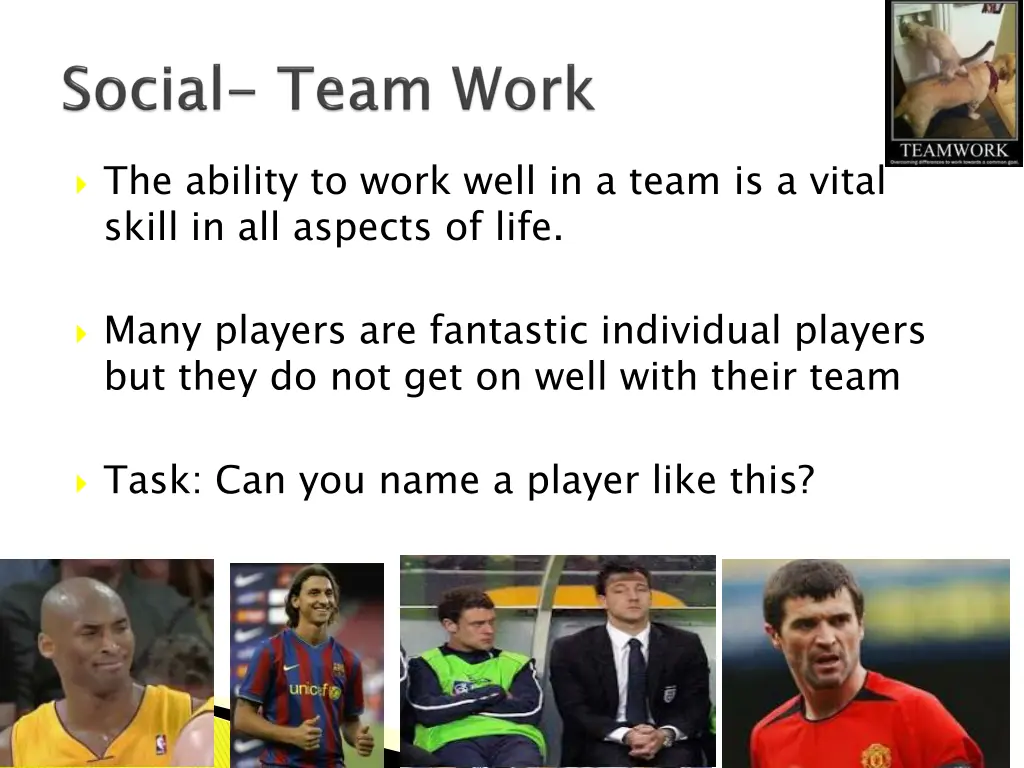 the ability to work well in a team is a vital