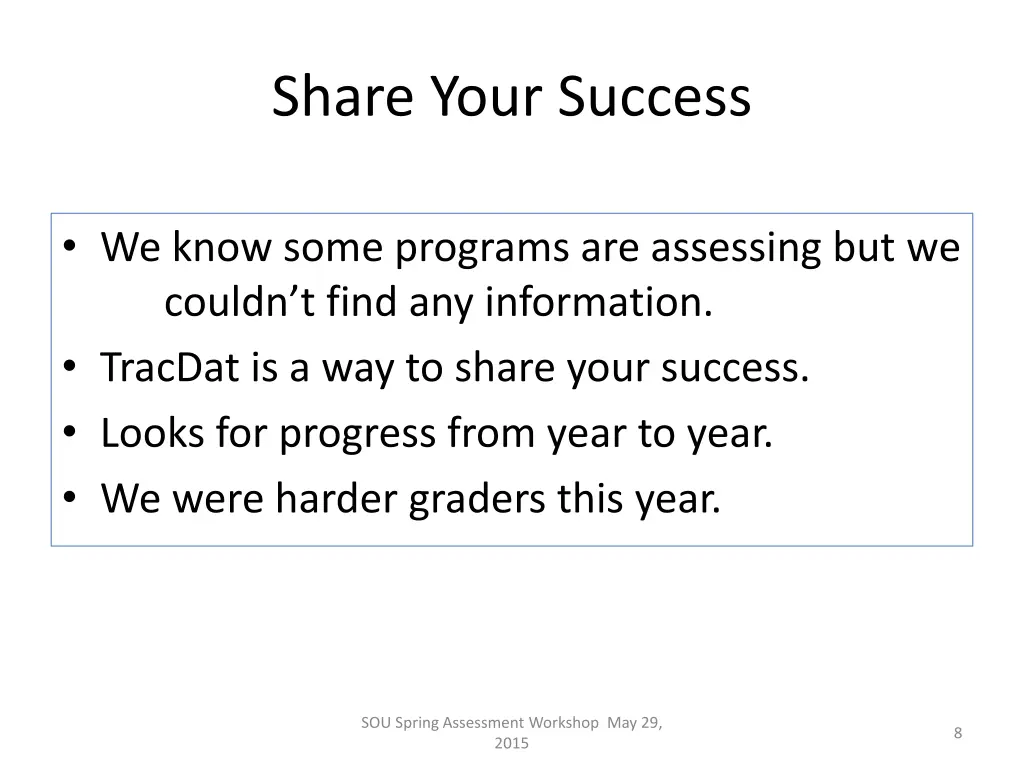 share your success