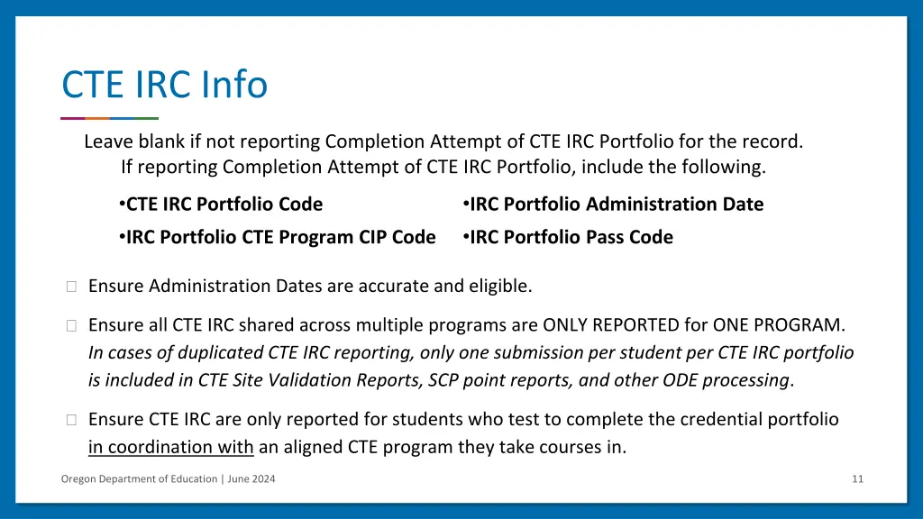 cte irc info