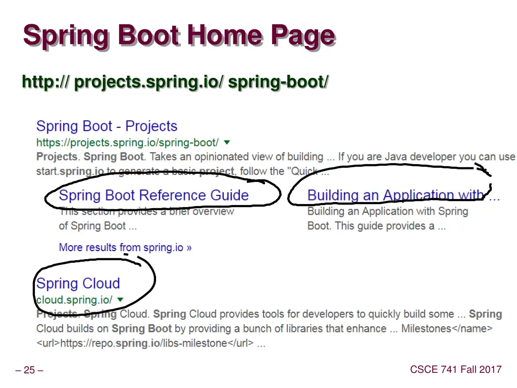 spring boot home page