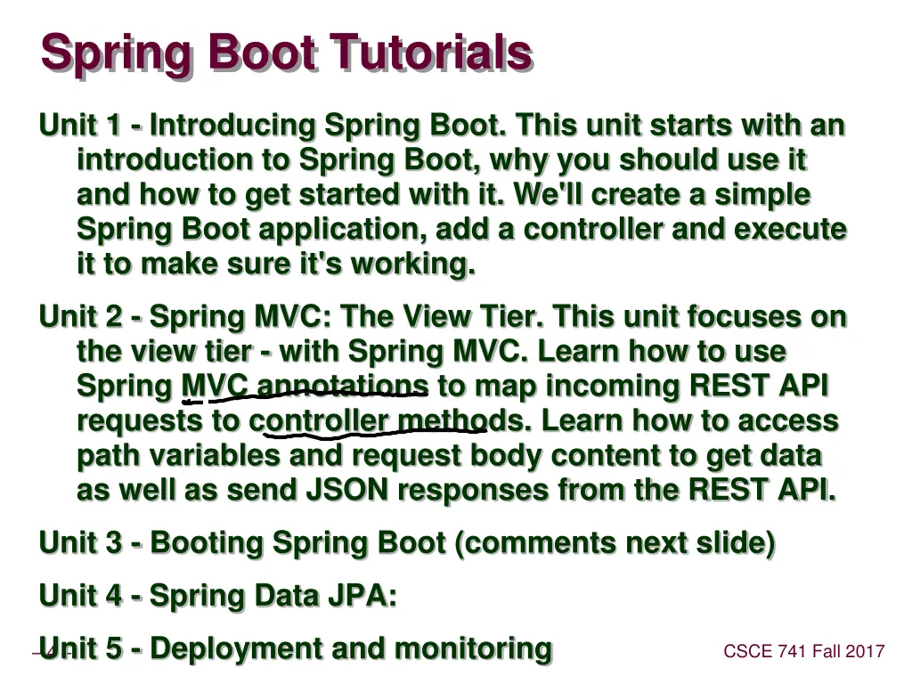 spring boot tutorials