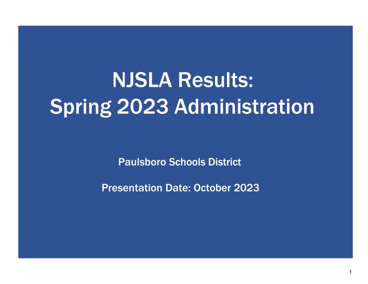 njsla results spring 2023 administration