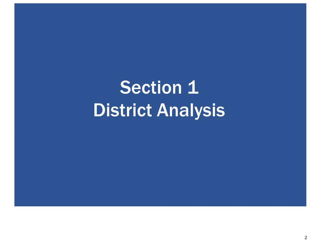 section 1 district analysis