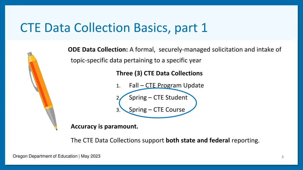 cte data collection basics part 1