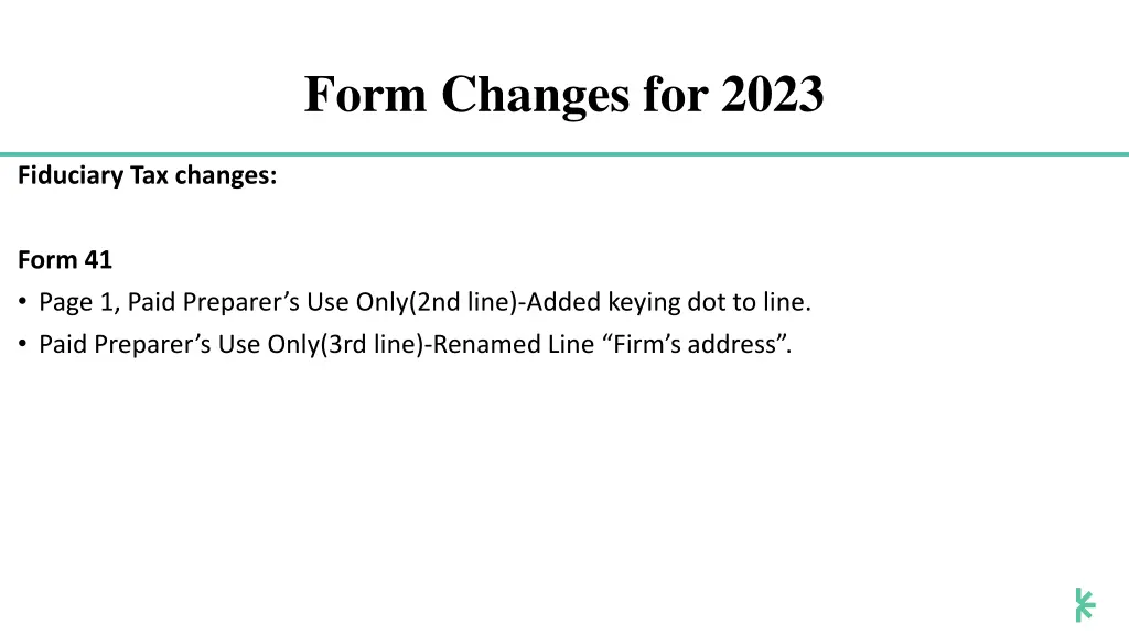 form changes for 2023 5