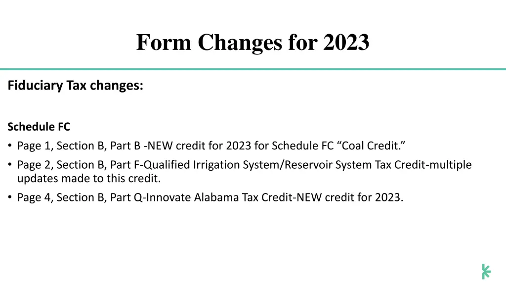 form changes for 2023 6