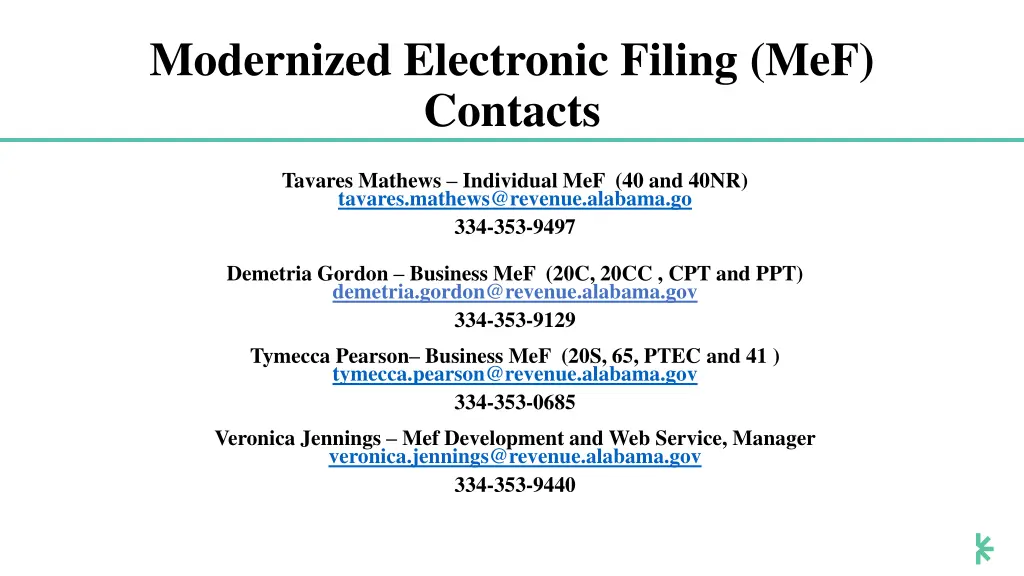 modernized electronic filing mef contacts