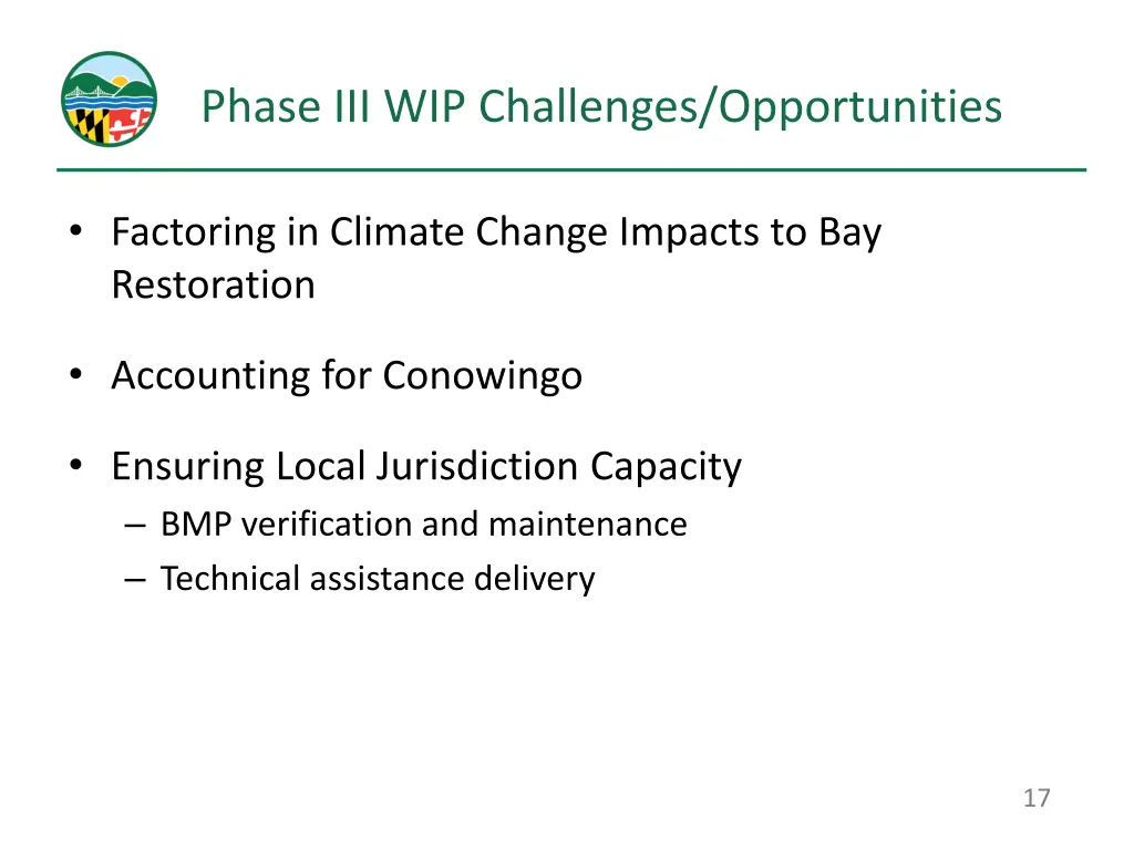 phase iii wip challenges opportunities