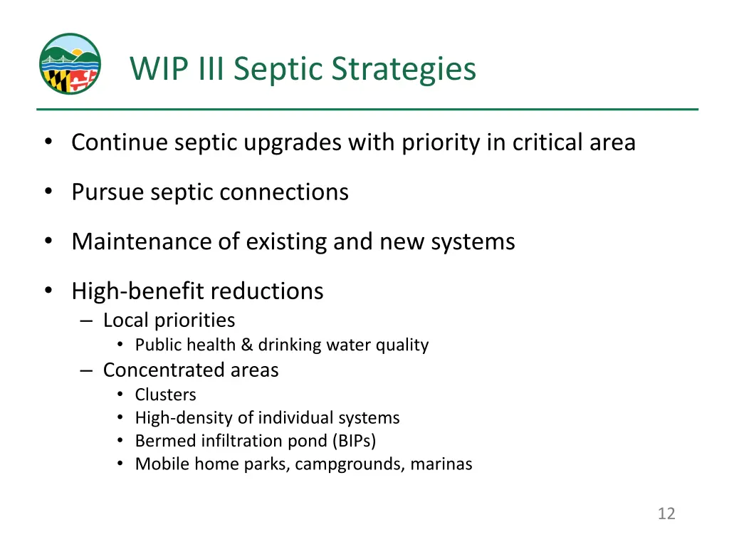 wip iii septic strategies