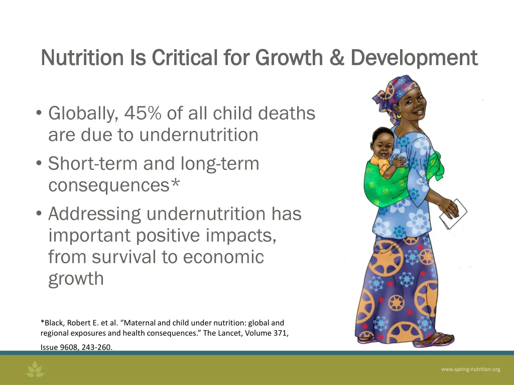 nutrition is critical for growth nutrition