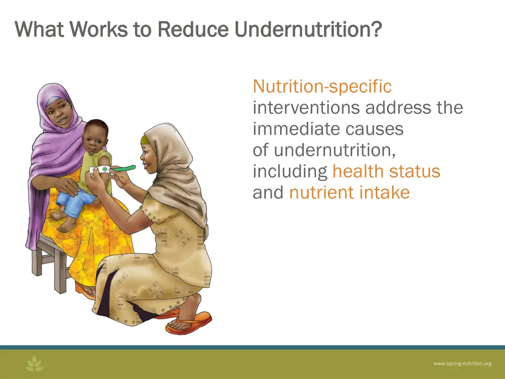 what works to reduce undernutrition what works