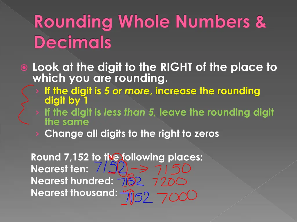 rounding whole numbers decimals