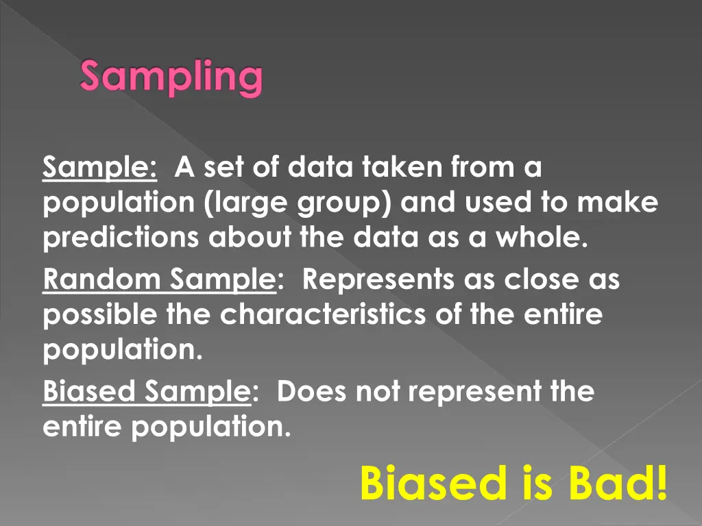 sampling