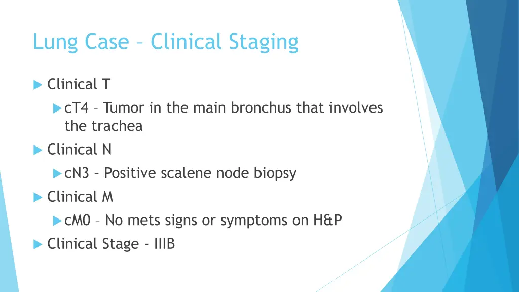 lung case clinical staging