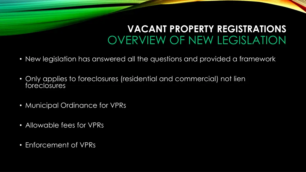 vacant property registrations overview