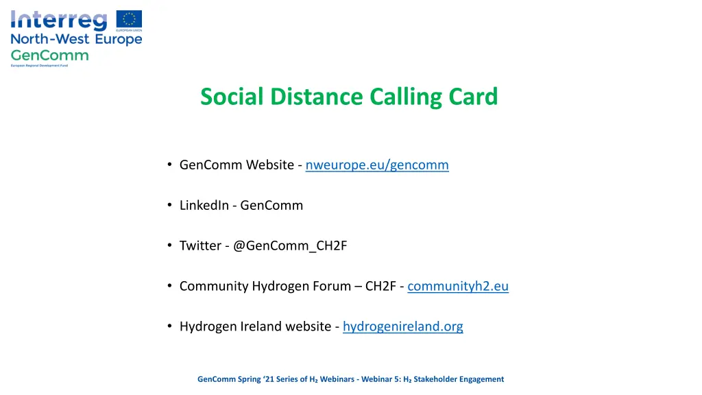 social distance calling card