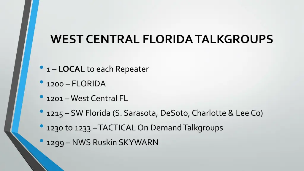 west central florida talkgroups