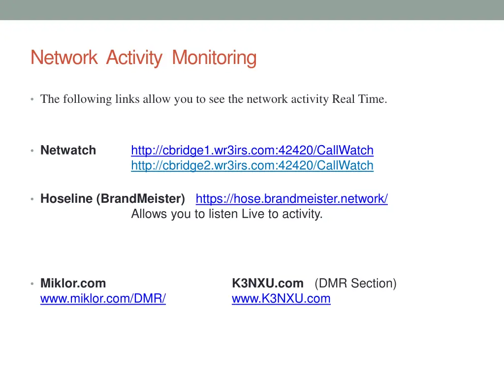 network activity monitoring