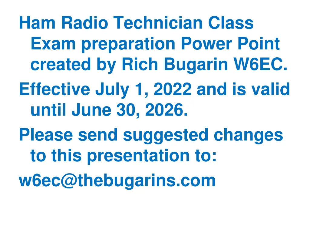 ham radio technician class exam preparation power