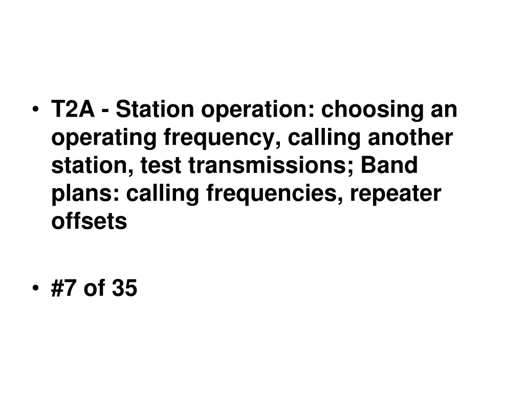 t2a station operation choosing an operating