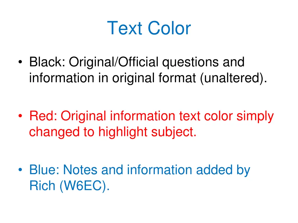 text color