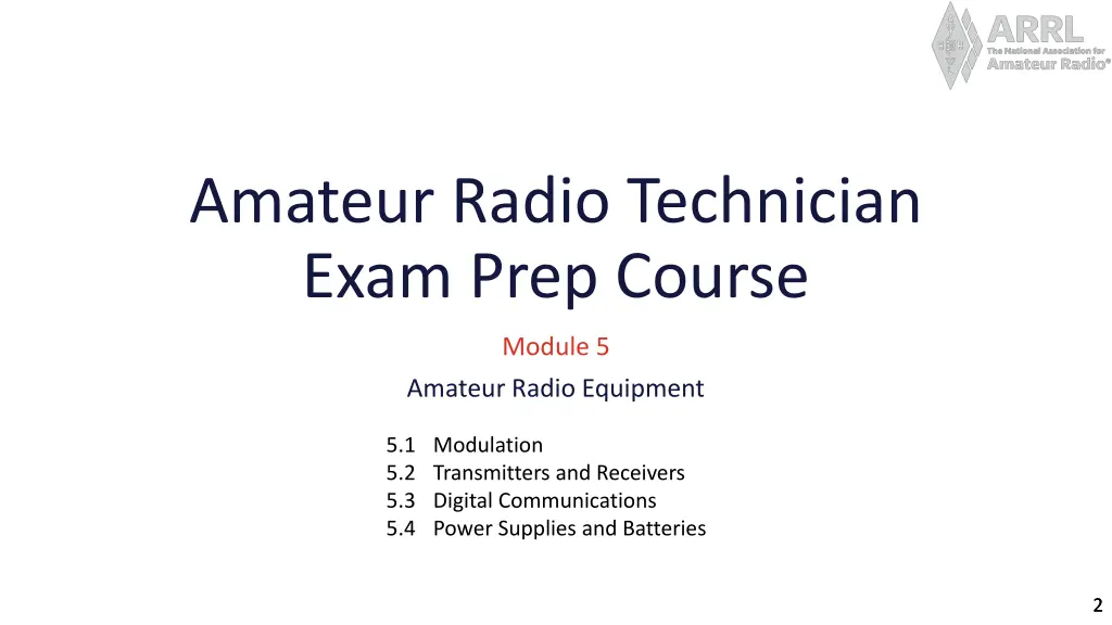 amateur radio technician exam prep course