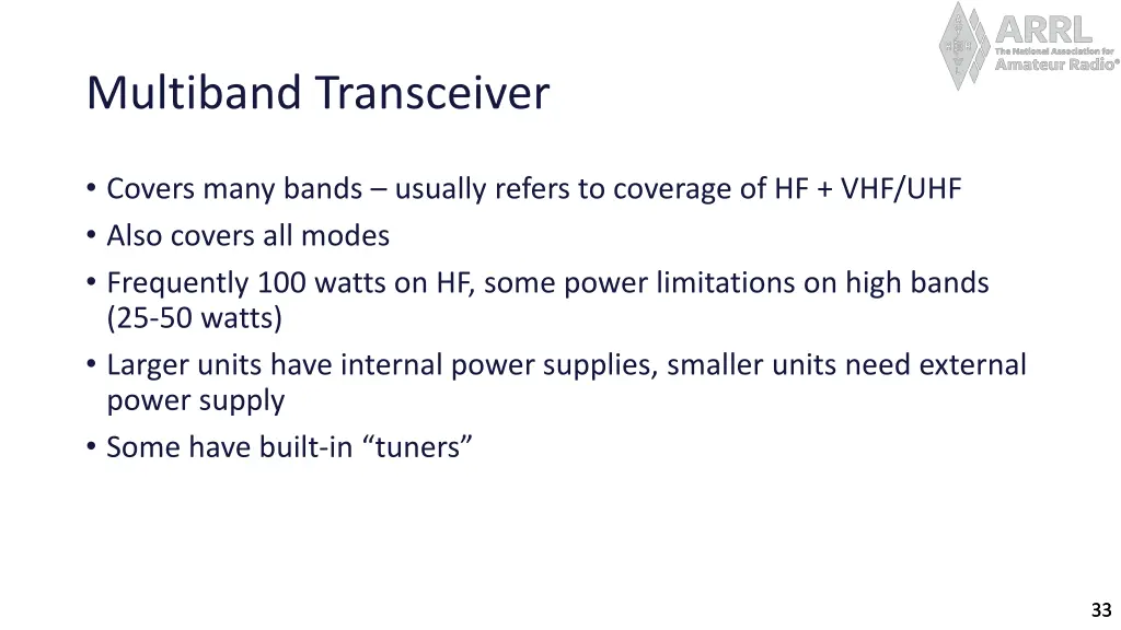 multiband transceiver