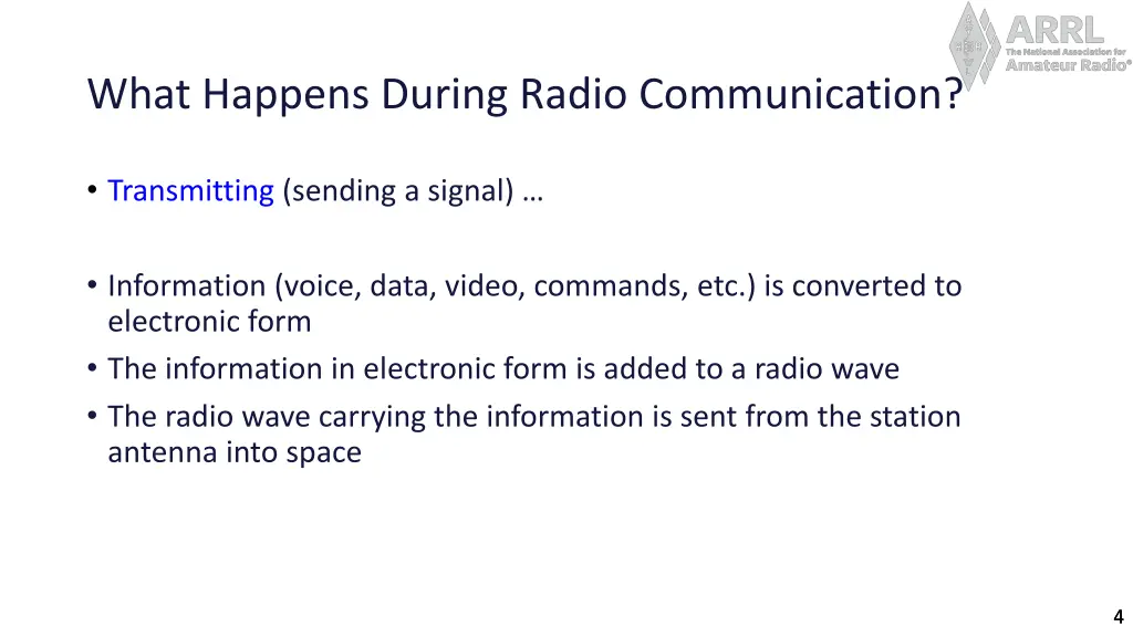 what happens during radio communication