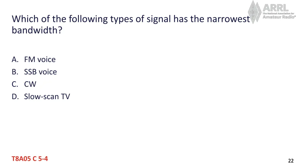 which of the following types of signal