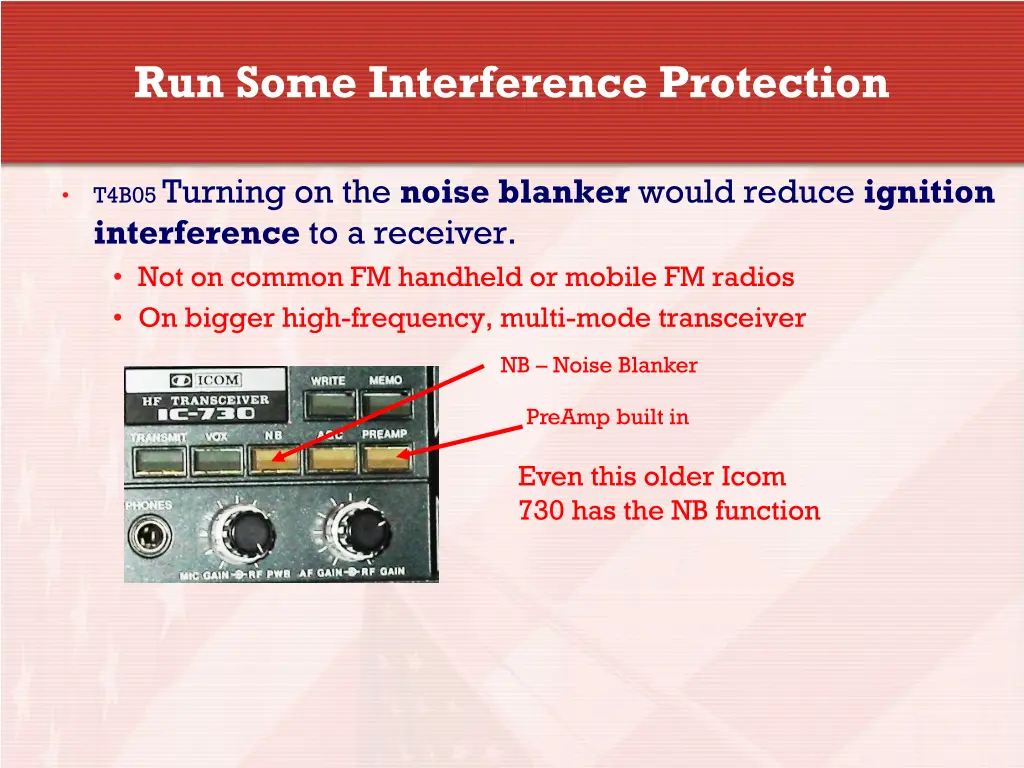 run some interference protection 2