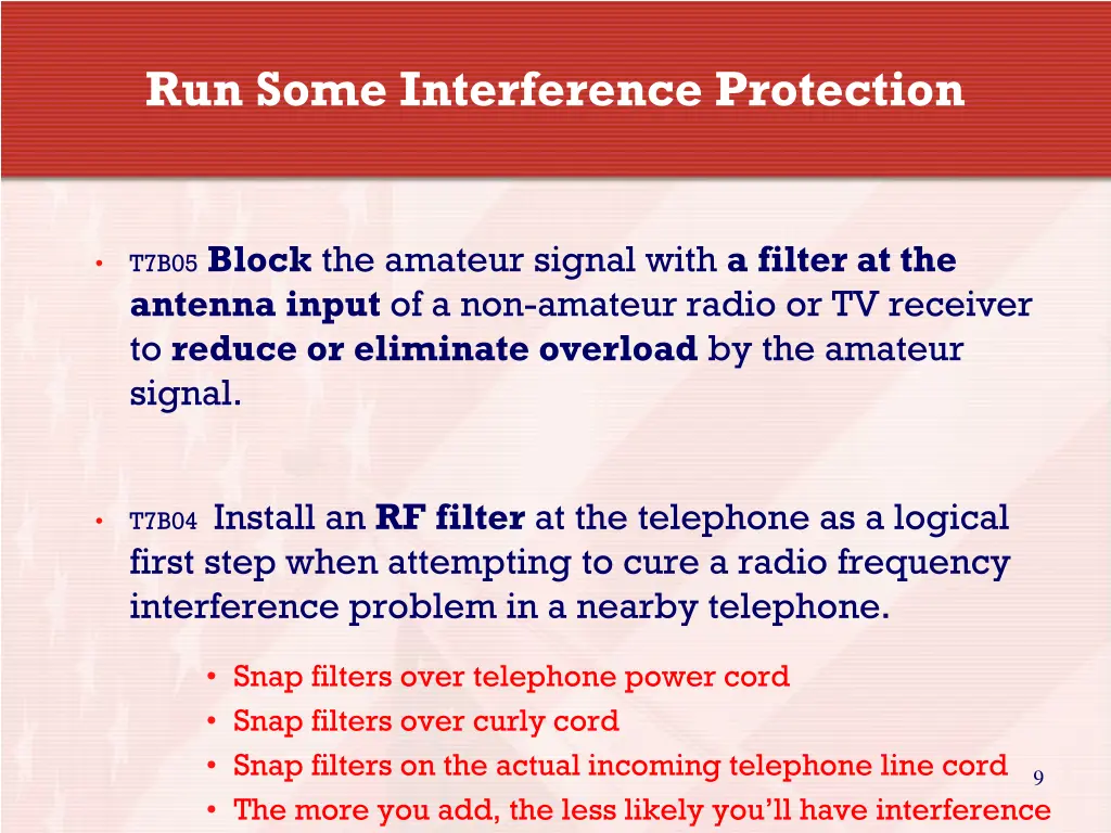 run some interference protection 7