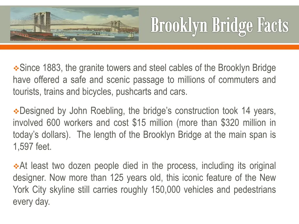 brooklyn bridge facts