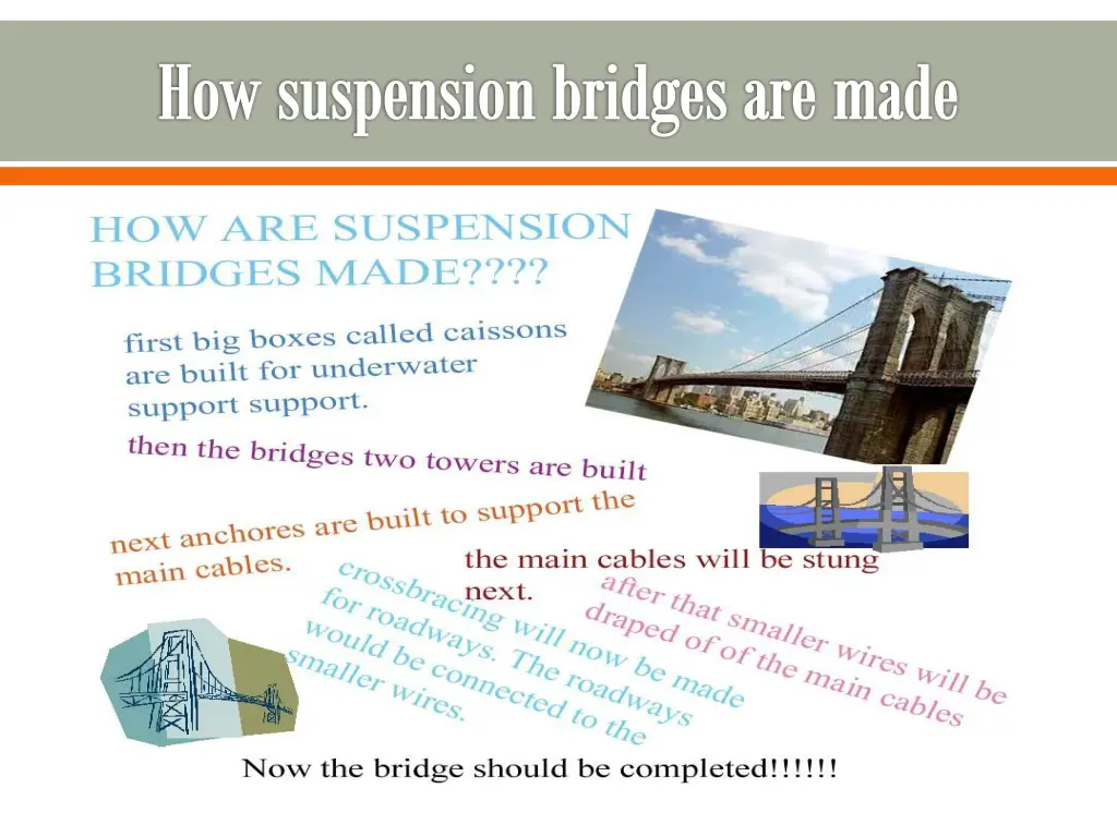 how suspension bridges are made