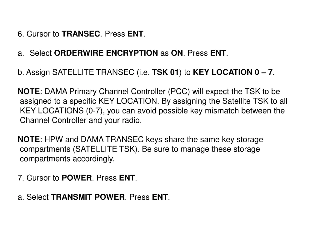 6 cursor to transec press ent