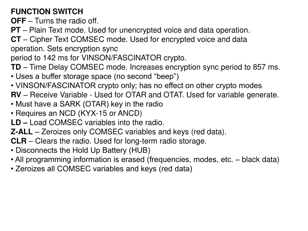 function switch off turns the radio off pt plain