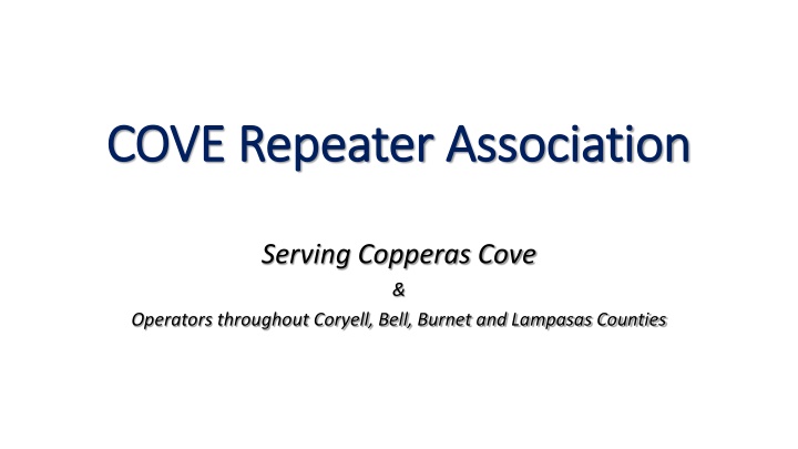 cove repeater association cove repeater