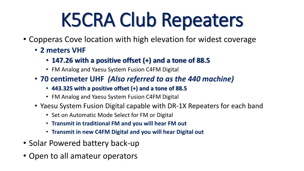 k5cra club repeaters k5cra club repeaters