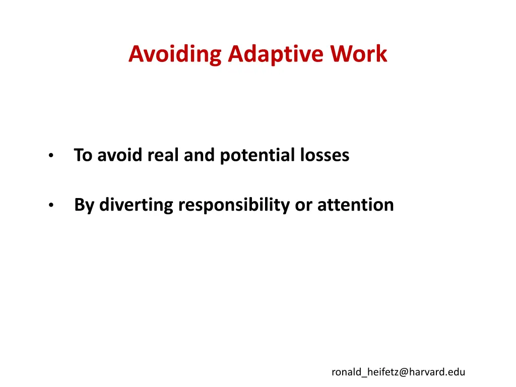 avoiding adaptive work