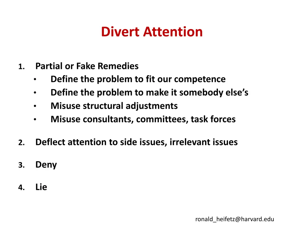 divert attention