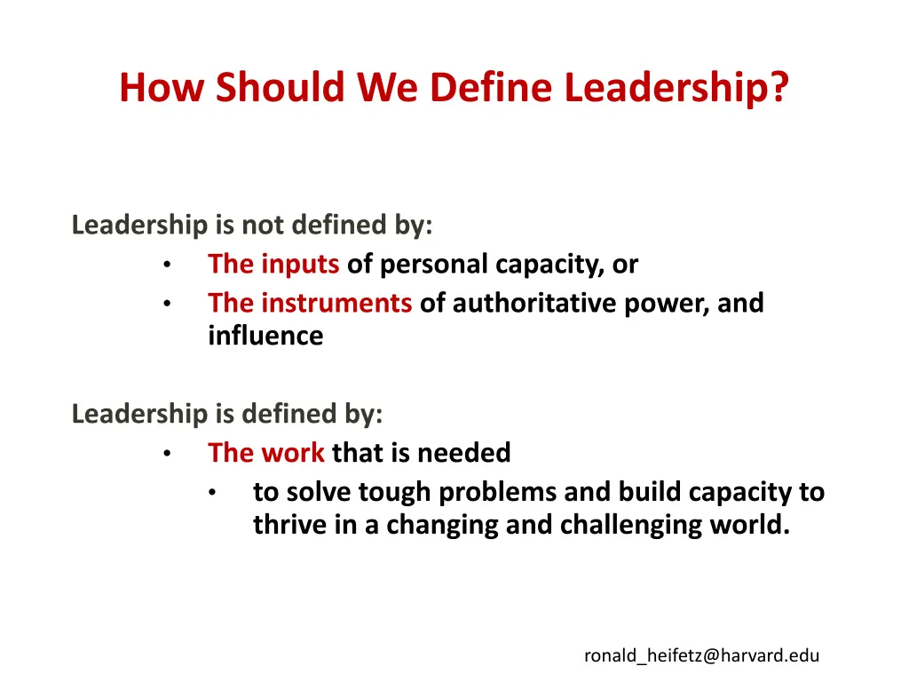 how should we define leadership