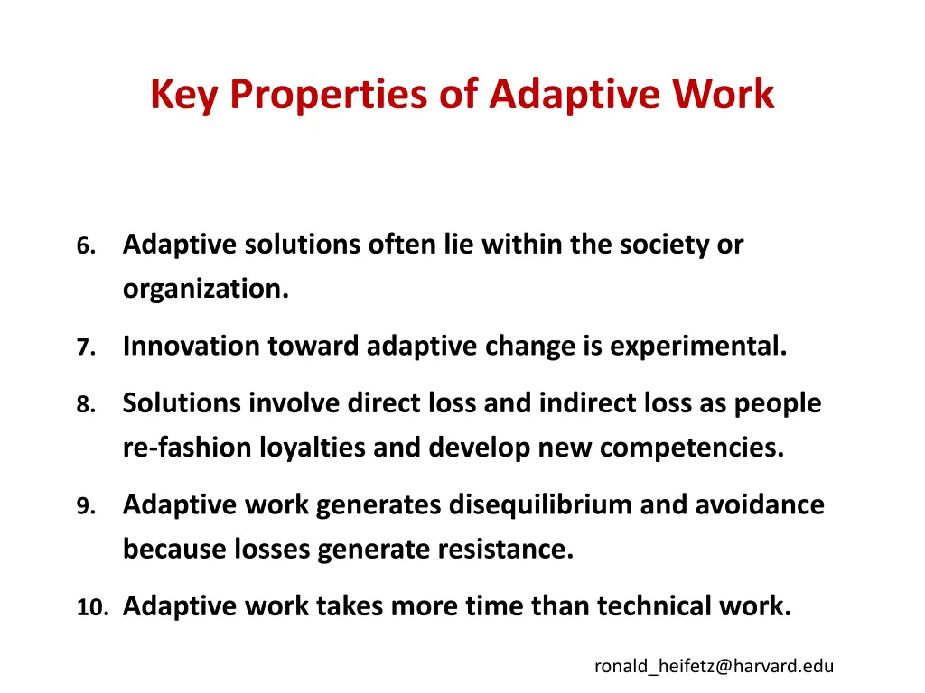 key properties of adaptive work 1