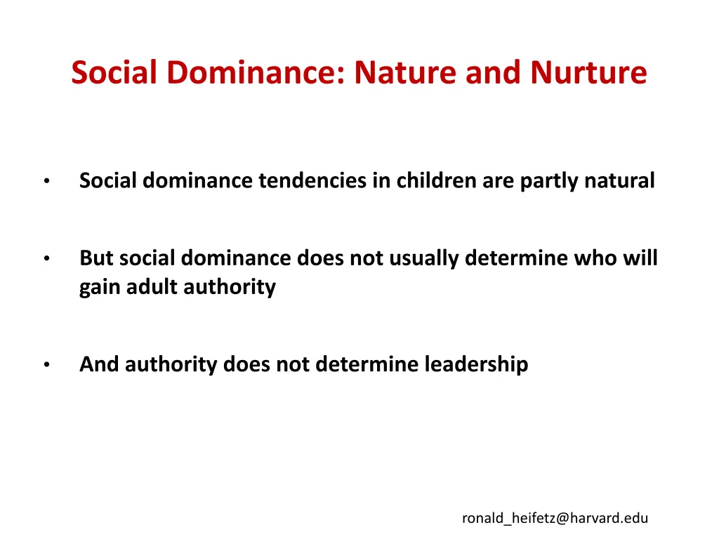 social dominance nature and nurture